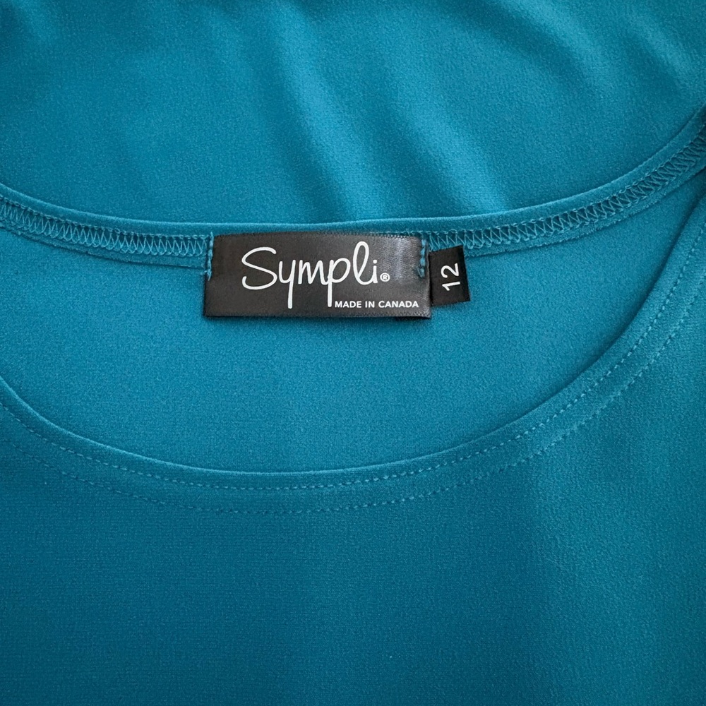 Sympli Teal Crew Neck Top